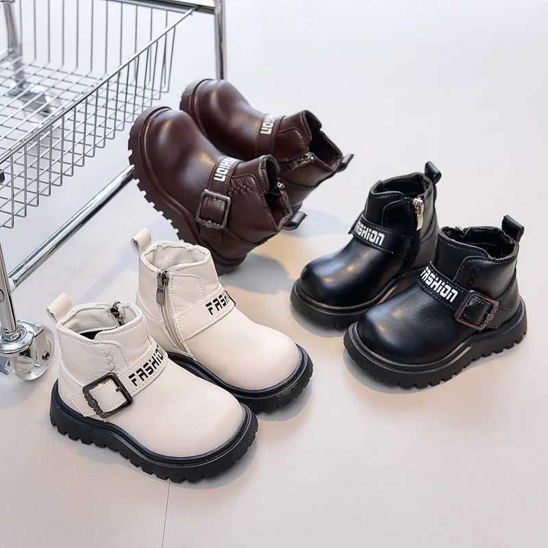 2025 Autumn Classic Black Brown Beige Fall Winter Platform Boots for Children Handsome Boys Short Boots Cozy Kids Girl ShoesT251015