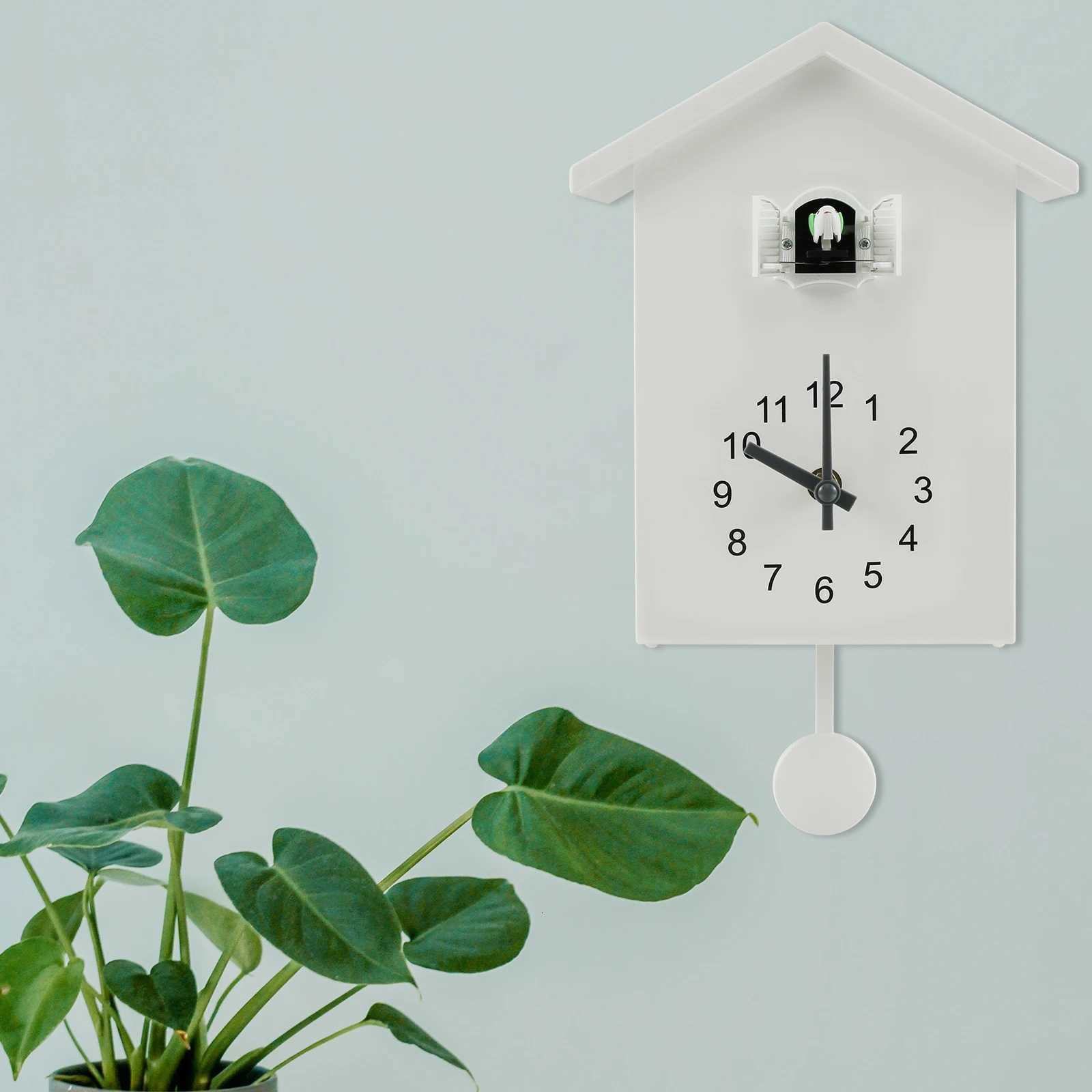 Cuckoo Clock with Chimer Minimst Sound with Pendulum Delicate Bird House for Wall Home Living Room Kitchen Office Decoration C251015