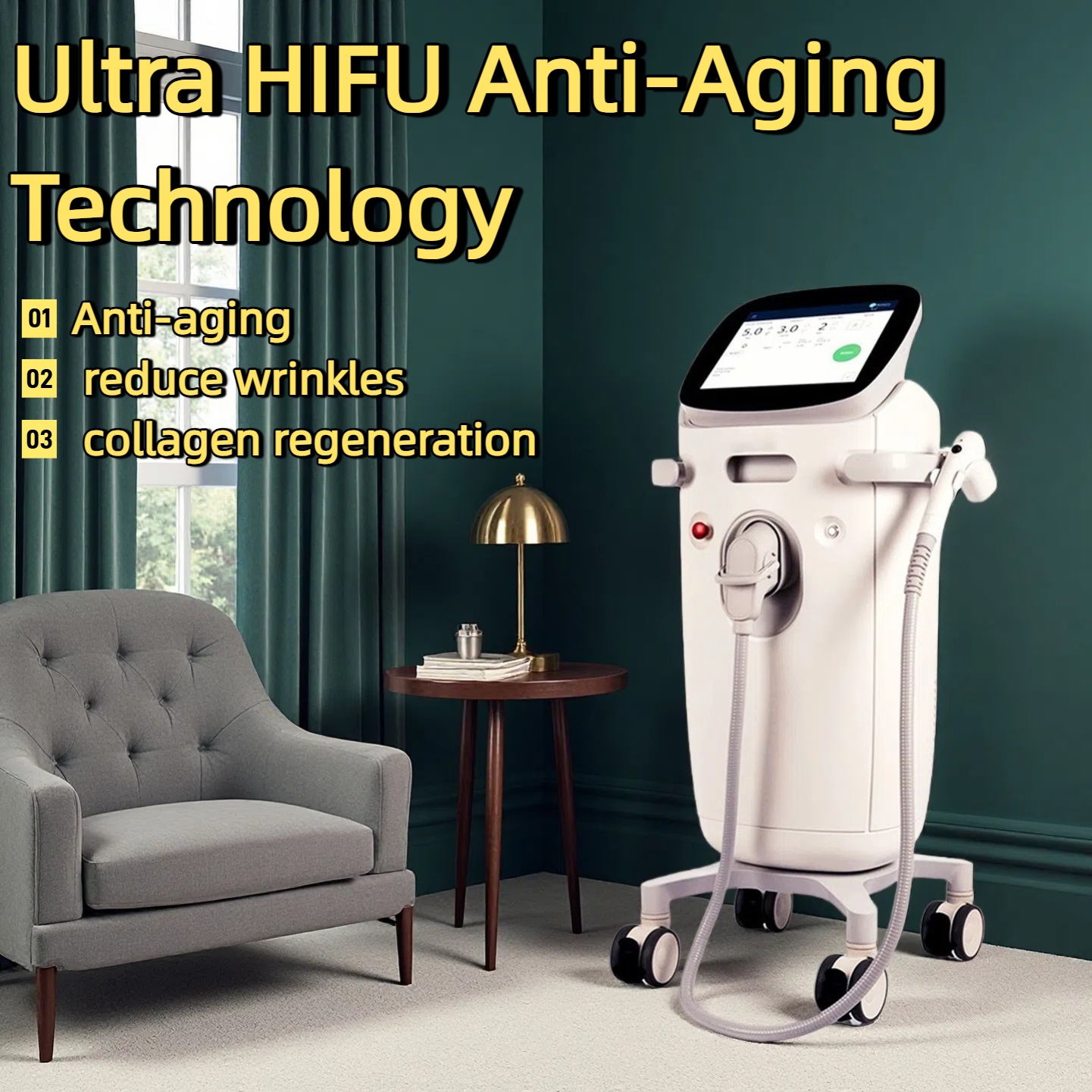Ultra 7D HIFU Anti-Aging Technology Anti-aging Reduces Wrinkles And Stimulates Collagen Regeneration Efficient Non-invasive Facial Contouring Beauty E