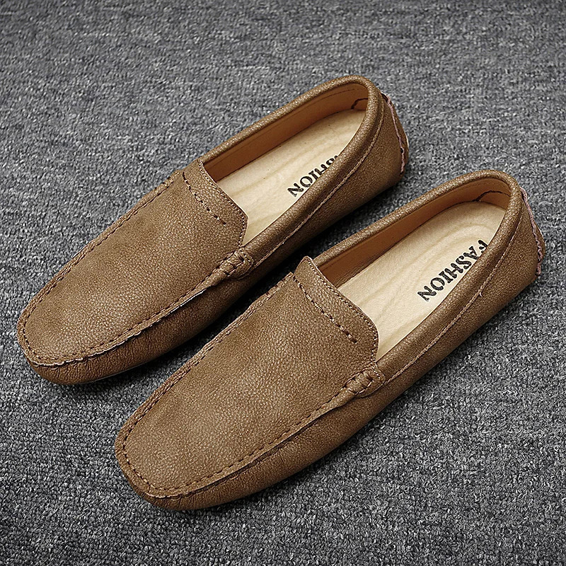Genuine Leather Men Casual Shoes Summer Mens Loafers Moccasins Man Breathable Slip on Driving Shoes Plus Size 3947 251013