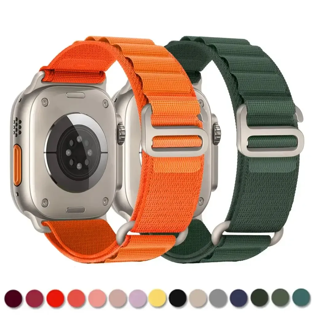Alpine Loop Strap for Watch Band 44mm 40mm 49mm 45mm 41mm 42mm 38mm correa bracelet iWatch Ultra series 10 9 8 7 6 5 3 se 8 band2024