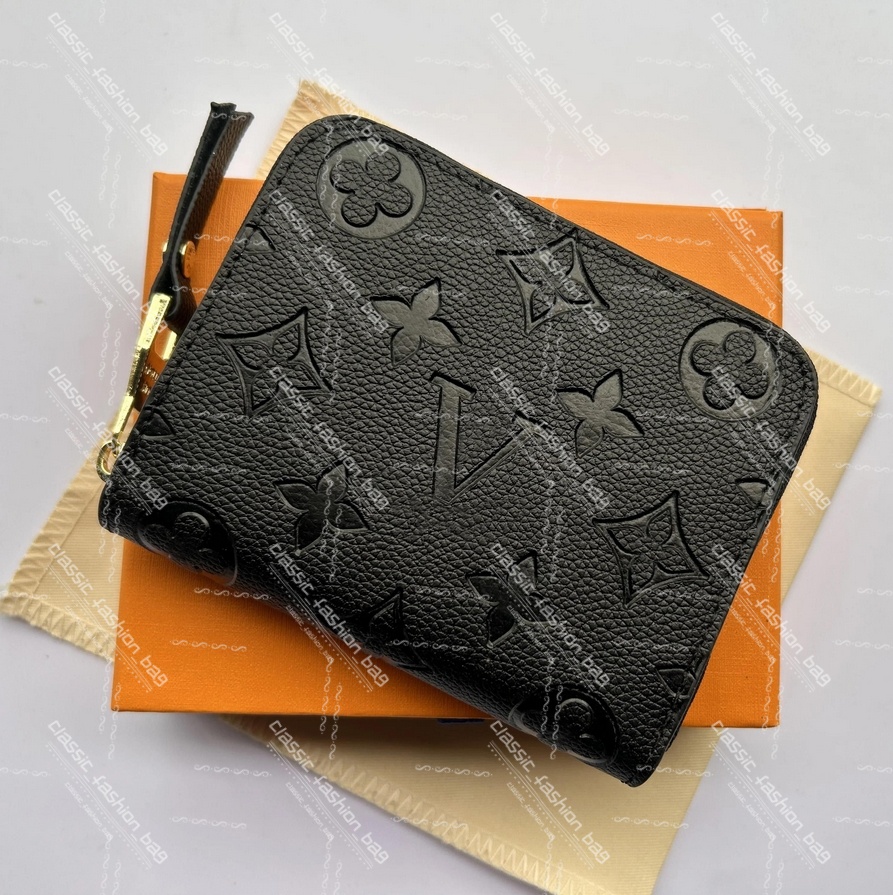 10A Original High Qualitys Designers women Wallets man Purses Fashion Short ZIPPY Wallet Monograms Classic Zipper Pocket Pallas Bag Zip Coin Purse with Box