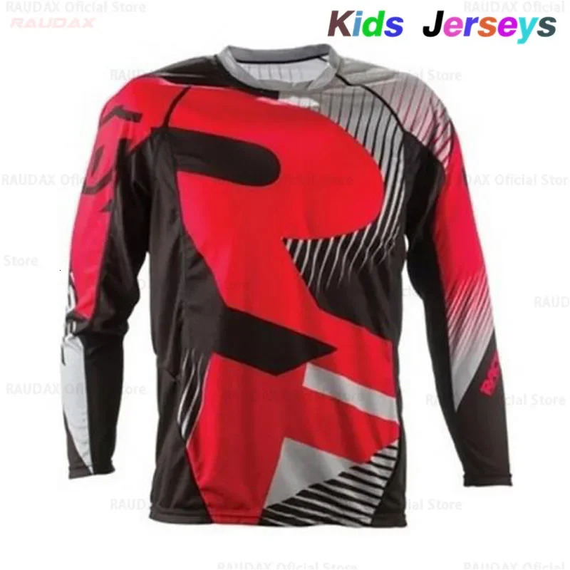 2025 Kids Quick Dry Motocross Jersey Downhil Mountain Bike DH Shirt MX Motorcycle Clothing Ropa For Boys MTB TShirts 251008