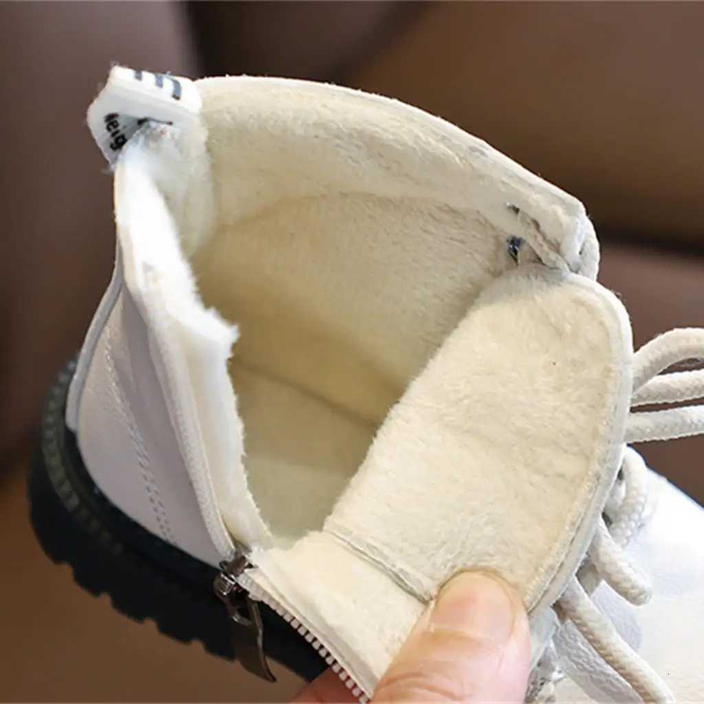 Kids Fashion Casual Boots Toddler Boys Girls Autumn Winter Leather Snow Boots Children Running Shoes Sport Snow ShoesT251015