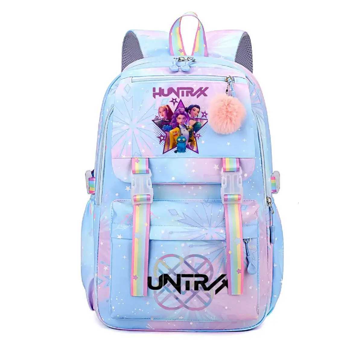 Kpop Demon Hunters Huntrix Graphic Schoolbags Cute Cartoon Children Teeneger School Backpack Kpop Demon Hunters Bags GiftsW251015