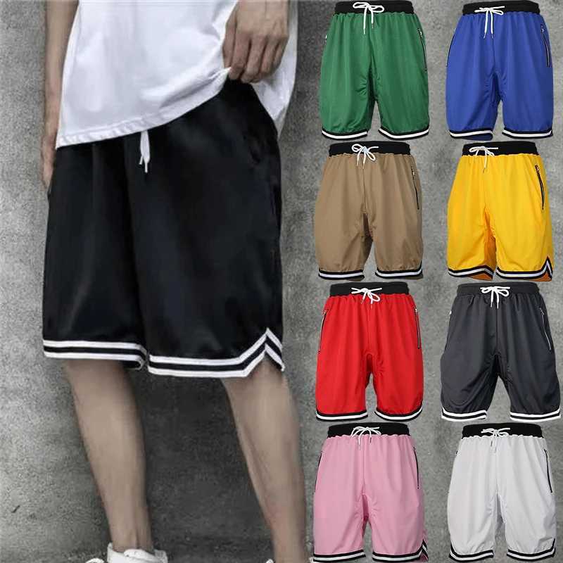 Mens Basketball Gym Running Sports Shorts Loose Fit Quick Dry Breathable Drawstring Striped Summer Athletic Training Casual BotT251015