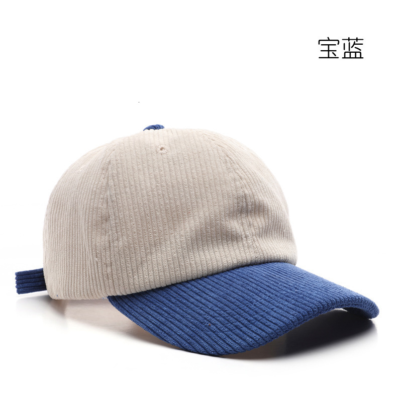 KUNEMS DIY Custom Baseball Cap for Men and Women Autumn and Winter Corduroy Patchwork Print Embroidery Hat Wholesale Unisex 250228
