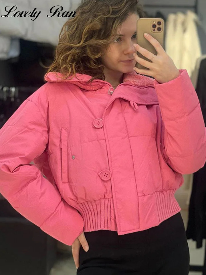 Preppy Solid Women Short Coat Elegant Long Sleeve Lapel Zippers Pocket Female Thicken Jacket Autumn Winter Lady Outwear 251011