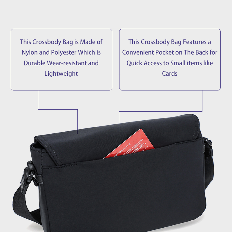 Sewafox Men Crossbody Bag Outdoor Leisure Shoulder Bag Lightweight and Portable Messenger Bag Adjustable Shoulder Strap Suitable for Everyday Carrying