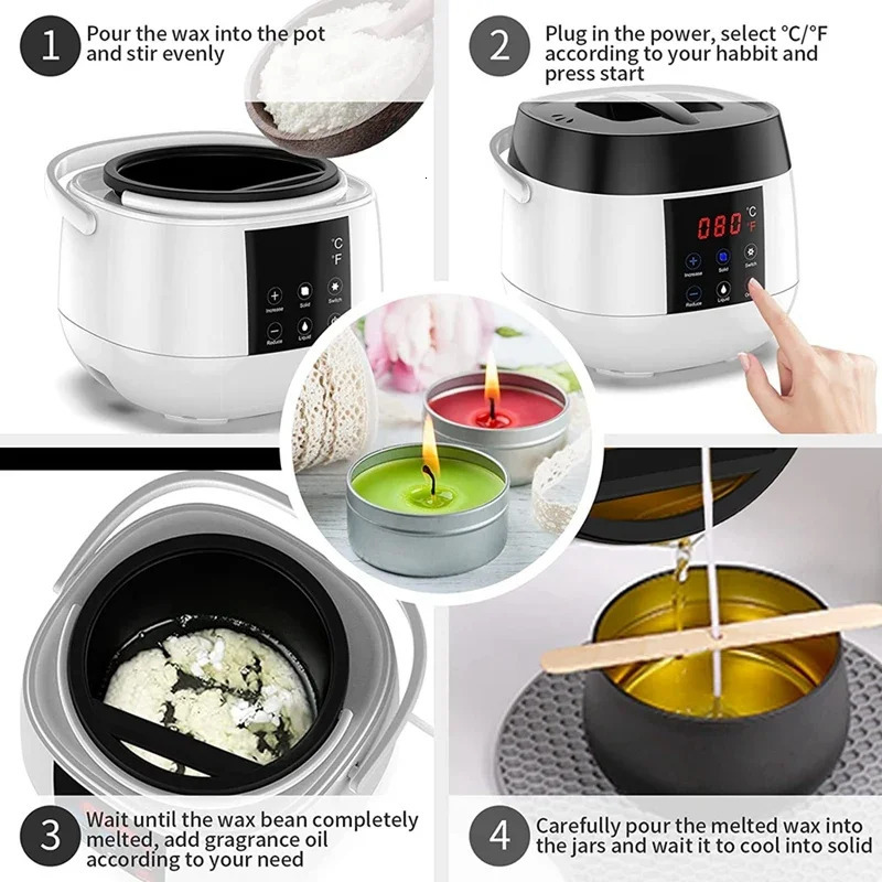 Candle Making Wax Melting PotWax Melter For Candle MakingLED Temperature Display For Adults BeginnerSoy Wax 251013
