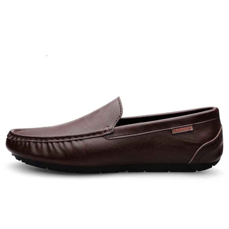 Genuine Leather Men Casual Shoes Mens Loafers Moccasins Breathable Slip on Italian Driving Shoes Chaussure Homme 251013