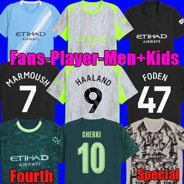 MARMOUSH HAALAND CHERKI 25 26 SOCCER JERSEYS REIJNDERS FODEN SAVINHO MAN 2025 2026 RODRIGO GVARDIOL AIT-NOURI CITY KidSuper jersey football kit shirts men kids 888