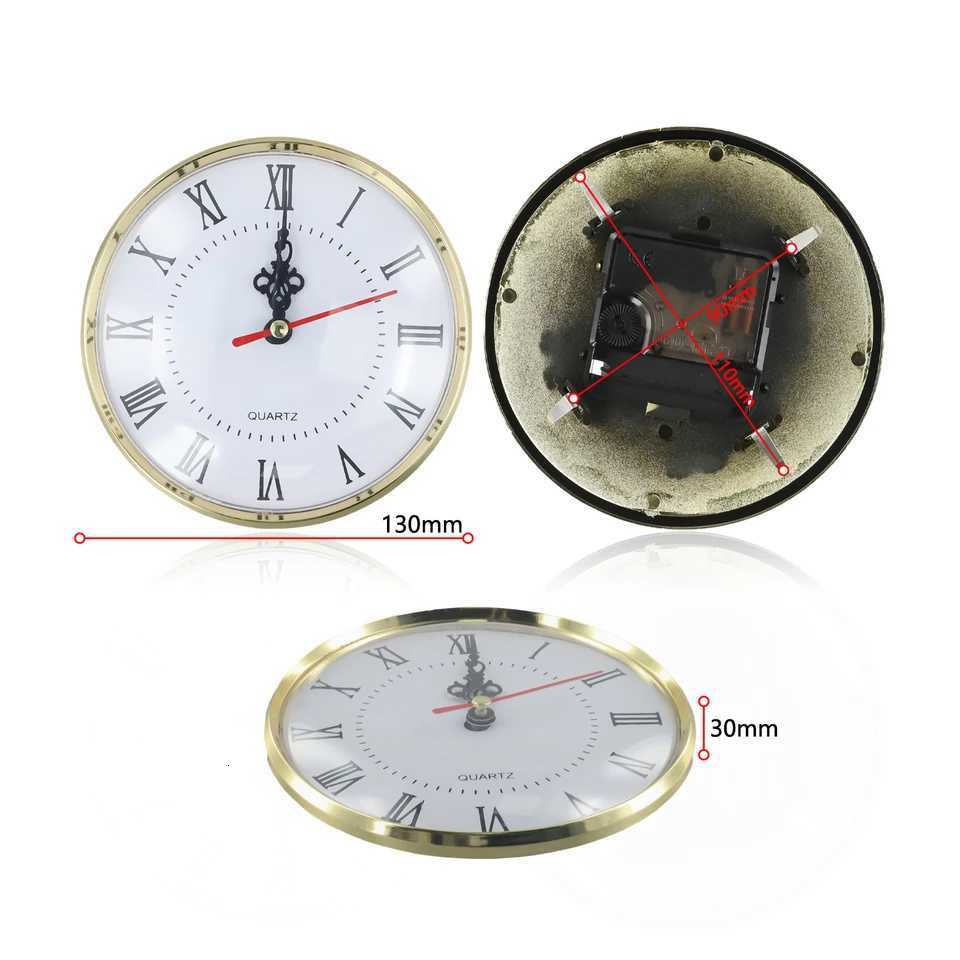 130MM Quartz Movement Round Clocks Head Insert Roman Number Craft Clock Bedside Antique Watch Desk Decoration Table DIY Parts C251015