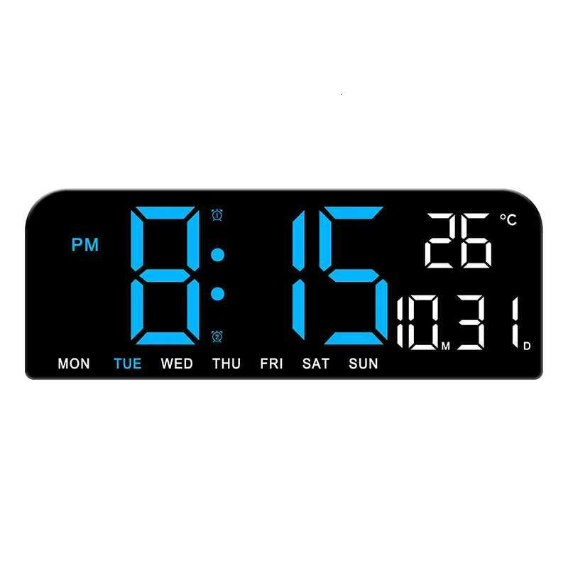 Large LED Digital Wall Clock Temperature Date Week Display Countdown Table Clock Brightness Adjustment Two Alarm 1224h Clock C251015