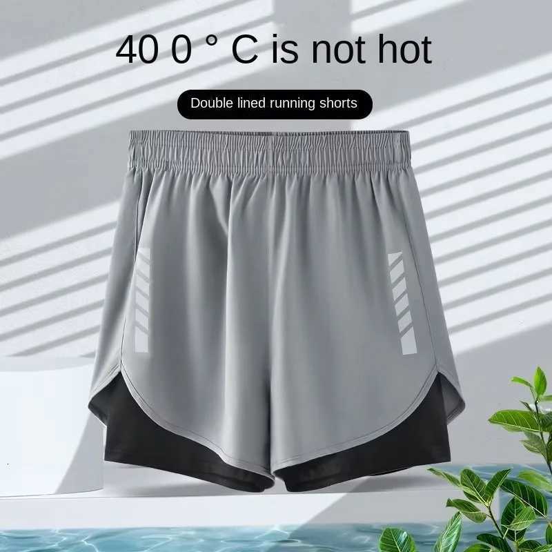 American sports shorts for mens running quick drying ice silk lining for training fitness basketball and shorts for summerT251015