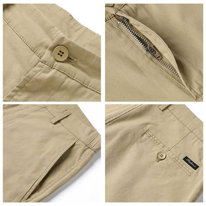 2025 New Mens Cotton Casual Shorts Summer Business Casual Knee Pants Classic Khaki Outdoor Casual Sports Beach PantsT251015