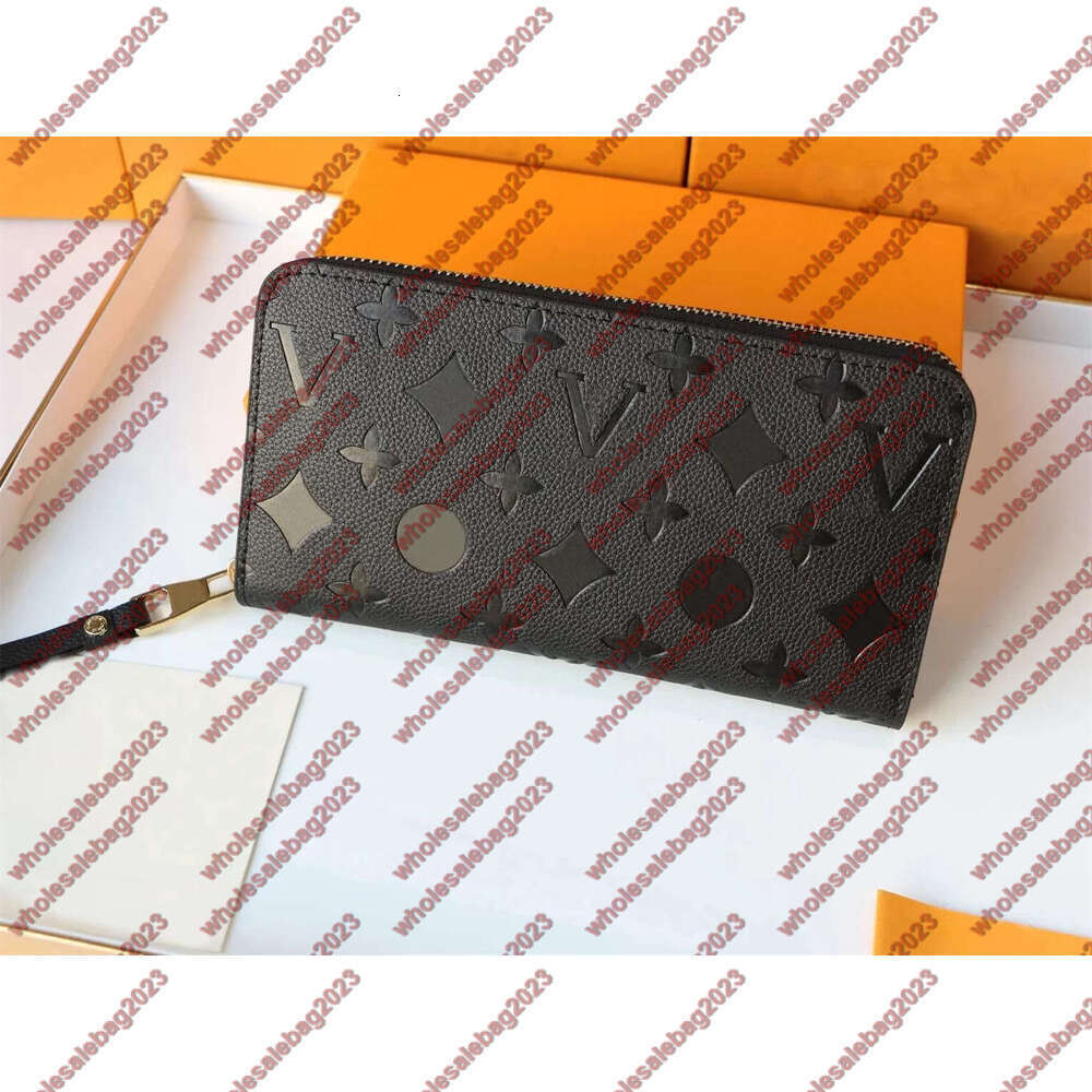 5A Designers ZIPPY WALLET Soft Leather Mens Womens Iconic textured Fashion Long Zipper Wallets Coin Purse Card Case Holder Wih Box Dust bag 6 colour