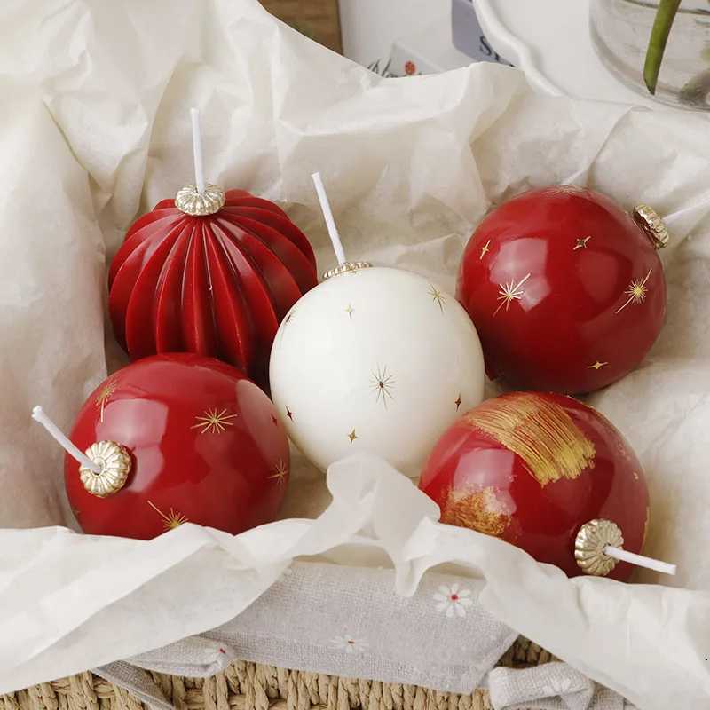 Christmas Ball Shaped Decorative Atmosphere Lantern Aromatherapy Shaped Candle Spherical Aromatherapy Candle C251015