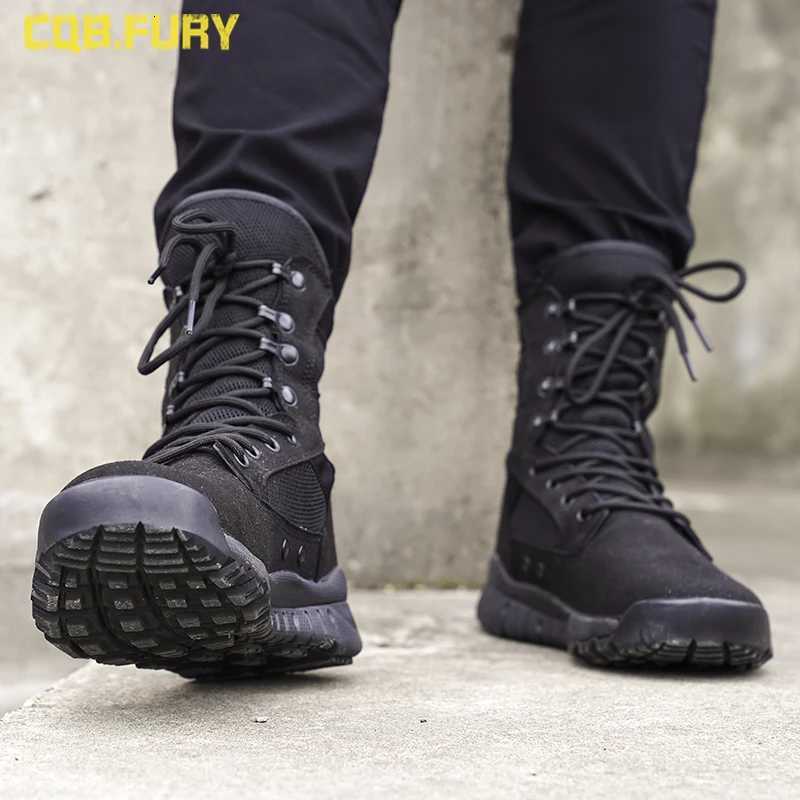 2025 summer mesh breathab 07 ultralight mens high help special forces tactical combat boots Y251015