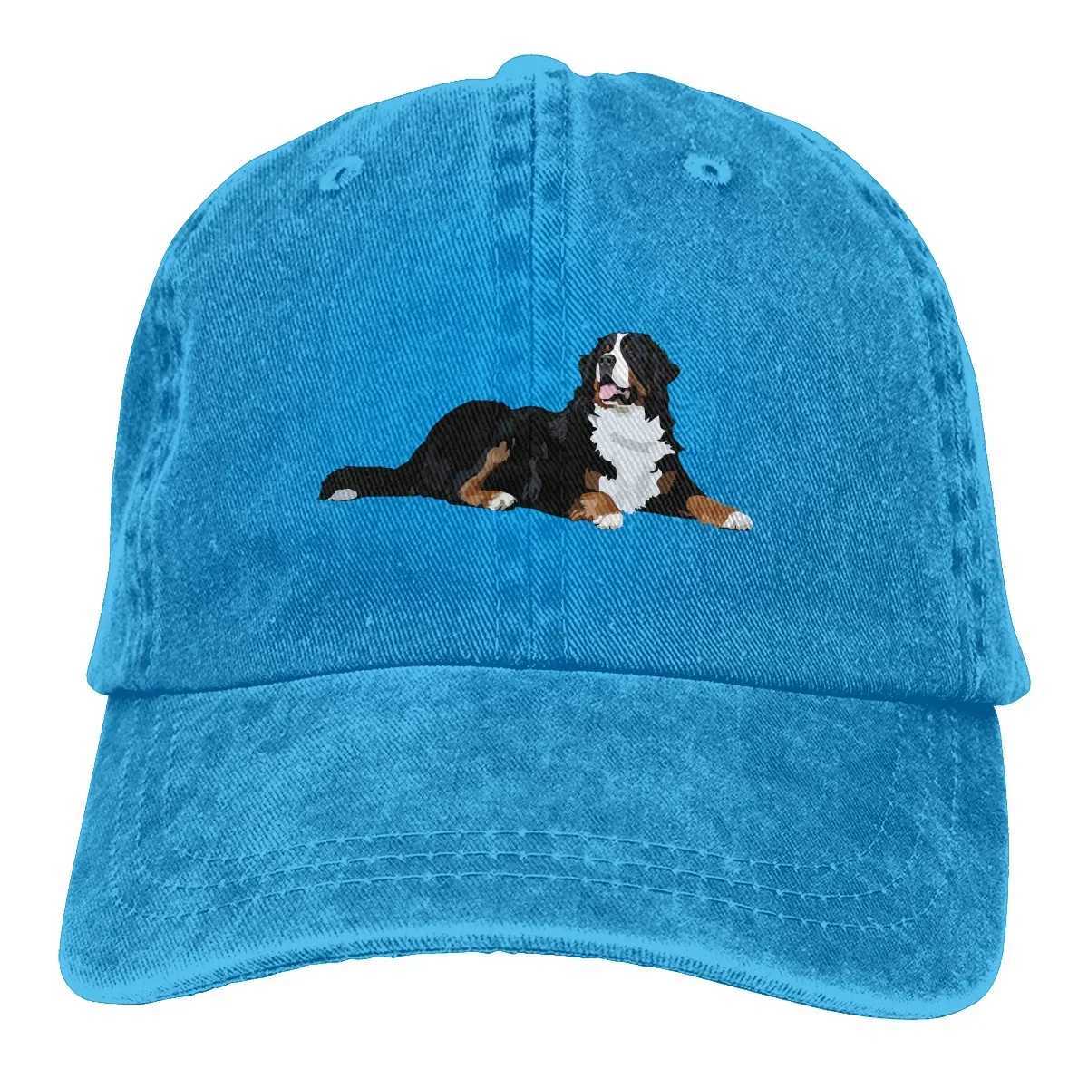 Bernese Mountain Dog Print Pattern Hat Adjustable Cowboy Cotton Baseball Cap D251015