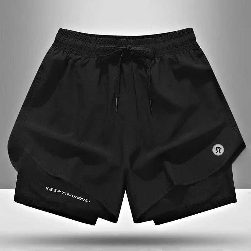 Quickdrying Summer Sports Shorts Mens and Womens Quickdrying Ice Silk Thin Yoga Fitness Training Threepoint PantsT251015