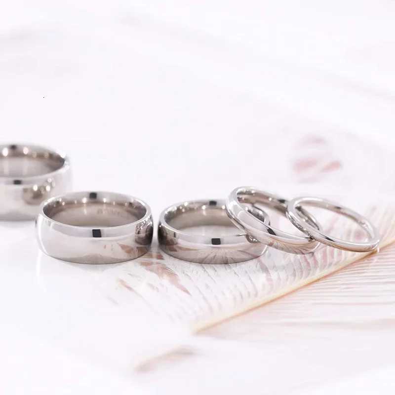 Kolmnsta 6mm Mens Titanium Ring Silver Color Polished Classic Engagement Anel Rings For Male Female Wedding Bands Never FadeL251015