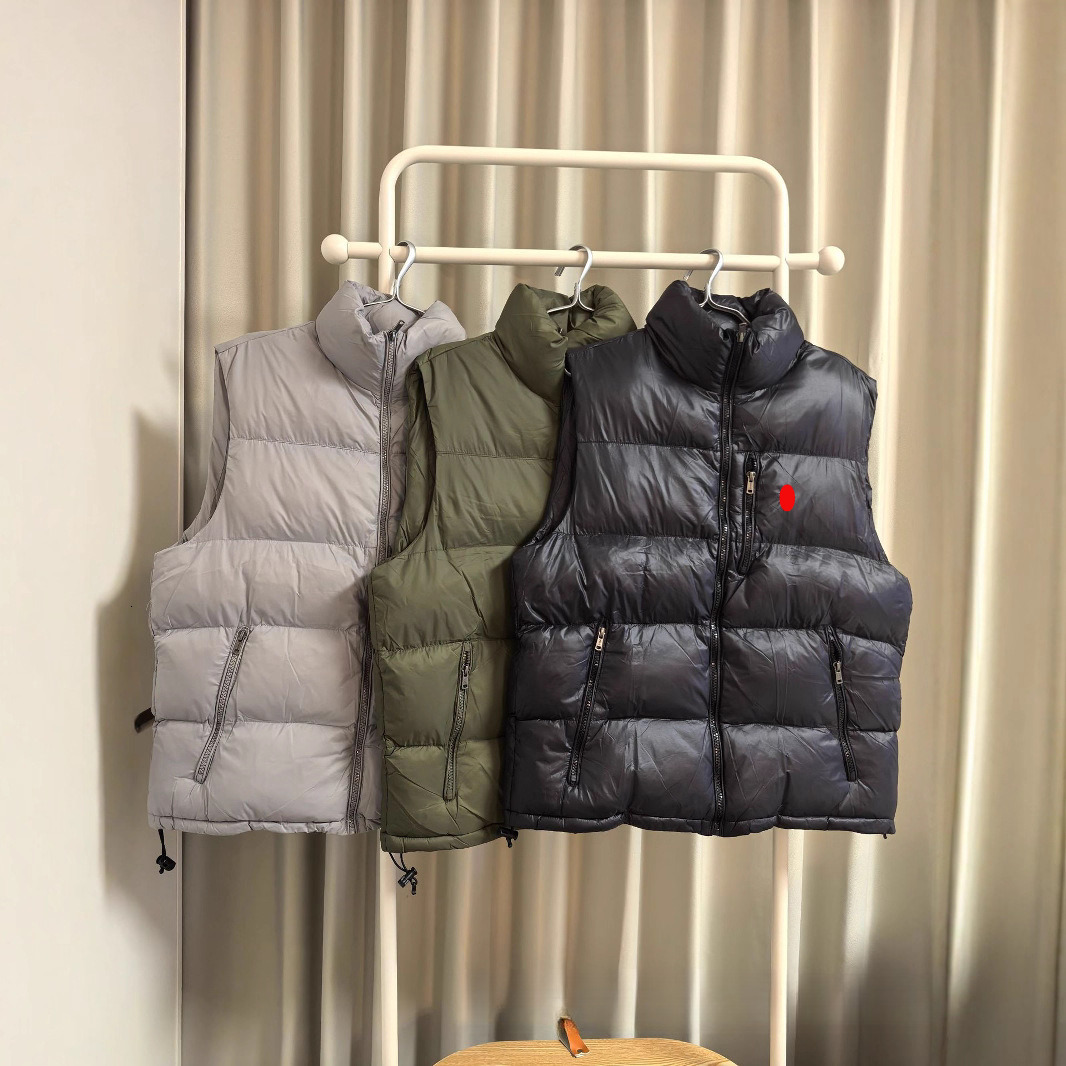 vest polo jacket mens body warmer men designer horse embroidery zipper white duck down veste sans manche polo puffer vest designer mens gilet men bodywarmer size s-2xl