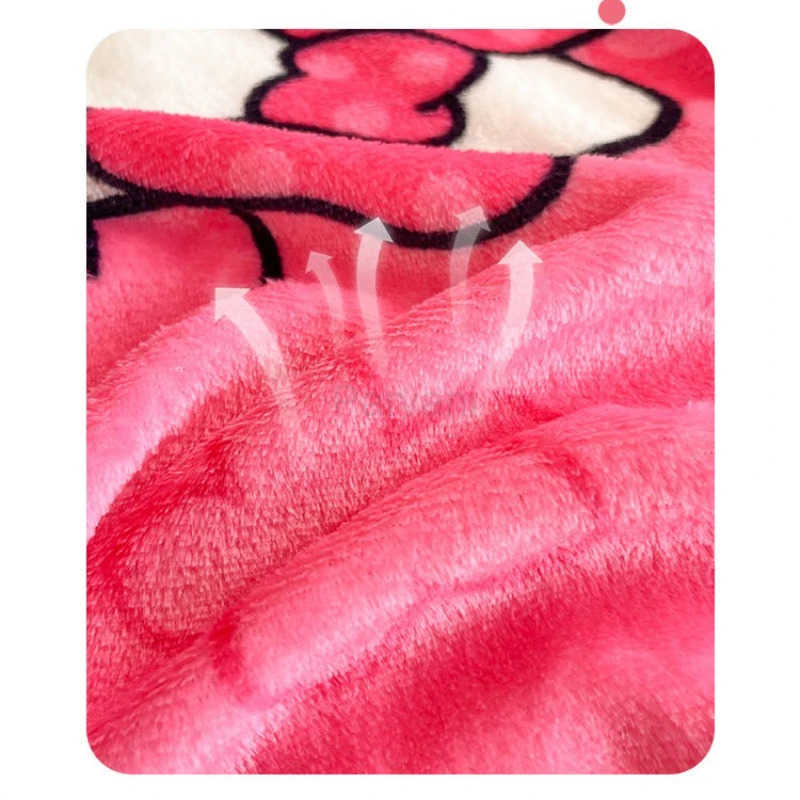 Sanrio Cute Hello kitty covered blanket thickened winter can be covered coral flannel sofa nap blanket office single blanket kawaii L251015
