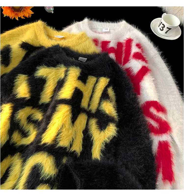 2025 New Mens Autumn Winter Long Sleeve Casual Sweater Tops Male Print Knitted Jumpers Men Loose Oneck Pullover Tops C59 J251015