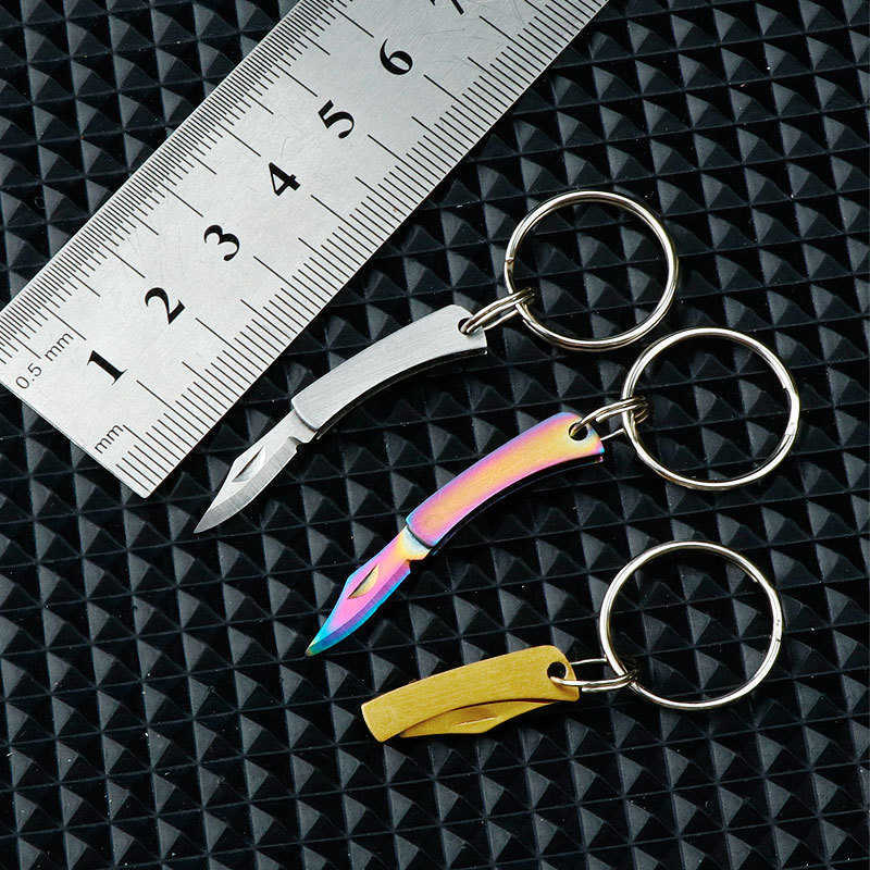 Outdoor Multifunctional Portable Folding Knife Keychain Unboxing Tool Mini Sleeveshaped Package Opener H251015