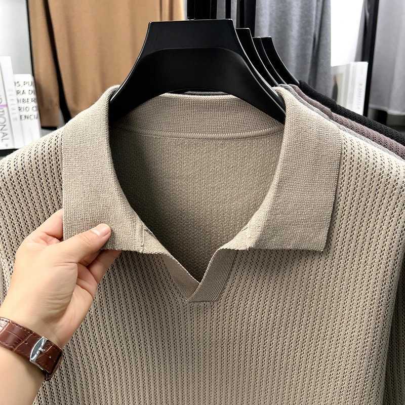 Design Mens VNeck Knitted Sweater Autumn Winter Simple Warm Lapel Pullover Fashion Casual Versatile Trend Menswear J251015