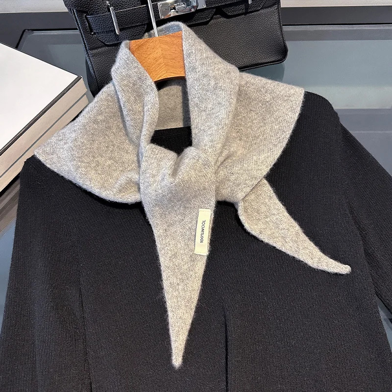 Wool Winter Scarf For Women Long Warm Cashmere Scarves Hijab Solid Lady Shawl Wrap Female Pashmina Bandana Head Scarfs 251014