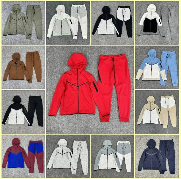 niketech tracksuits Designer Tech Fleece Men Hoodies pant sports Pants Jogger suits zipper Thick sportswear sportsuit mens coats winter coat techfleece Man Jogger