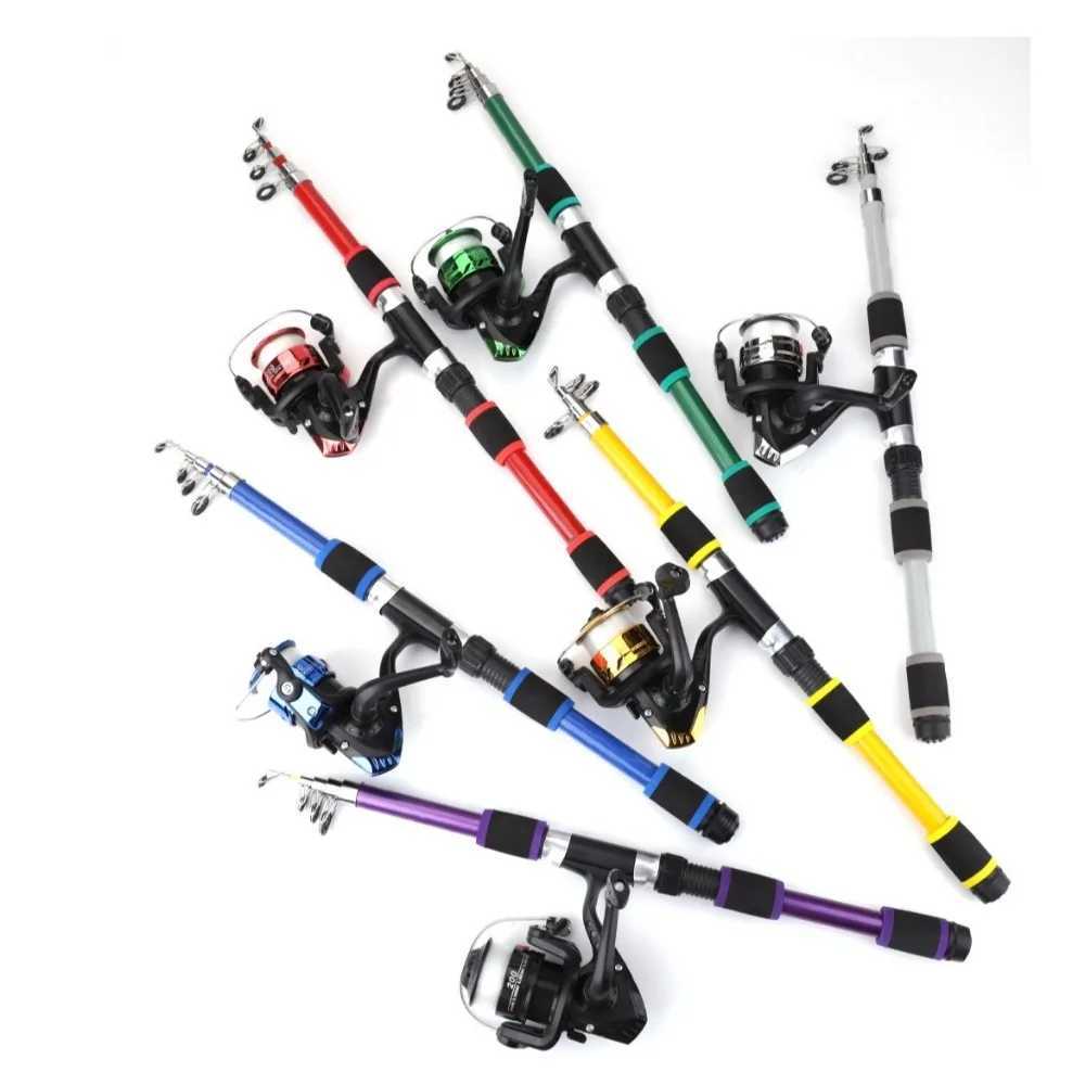 18M Tescopic Fishing Rod Full Kits Spincast Fishing Reel Casting Rod Fishing Rod Reel Set Caon Fibre Fishing Po Y251014