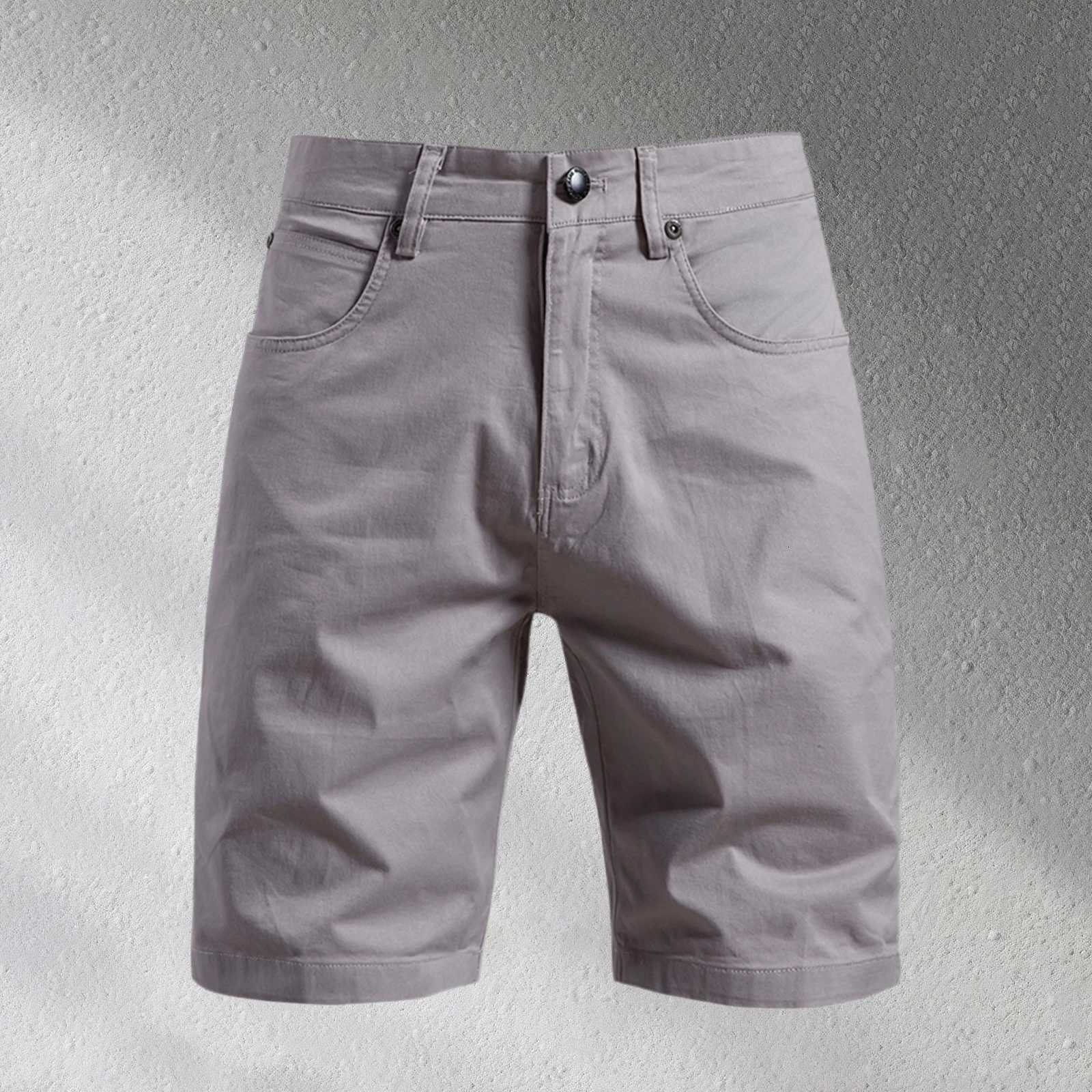 Mens Casual Shorts with Pockets Straight Fit Stylish Solid Above the Knee Shorts for SummerT251015