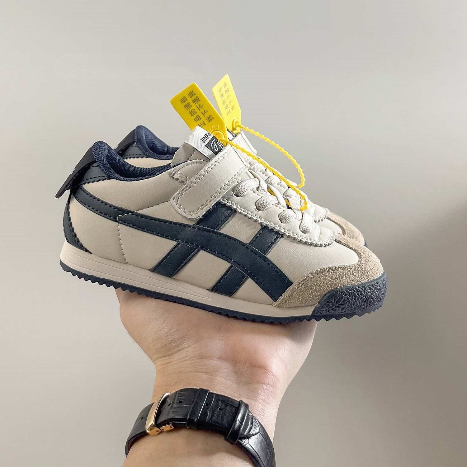 Genuine leather children's Forrest Gump shoes designer spring new boys' sports shoes fashionable soft sole anti slip girls' mesh breath