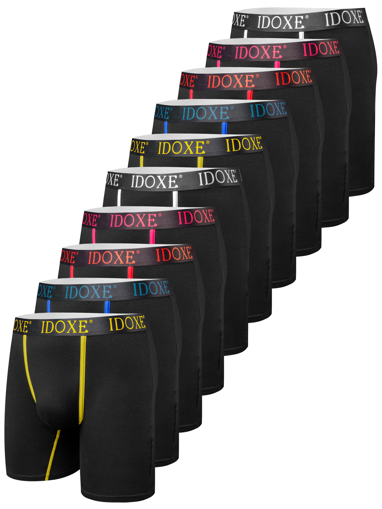 Men's Underwear-Men's Color-Block Fitness Pants, Dual-Use Sports & Casual Tights, Front Seam Color-Block Fitness Shorts-5