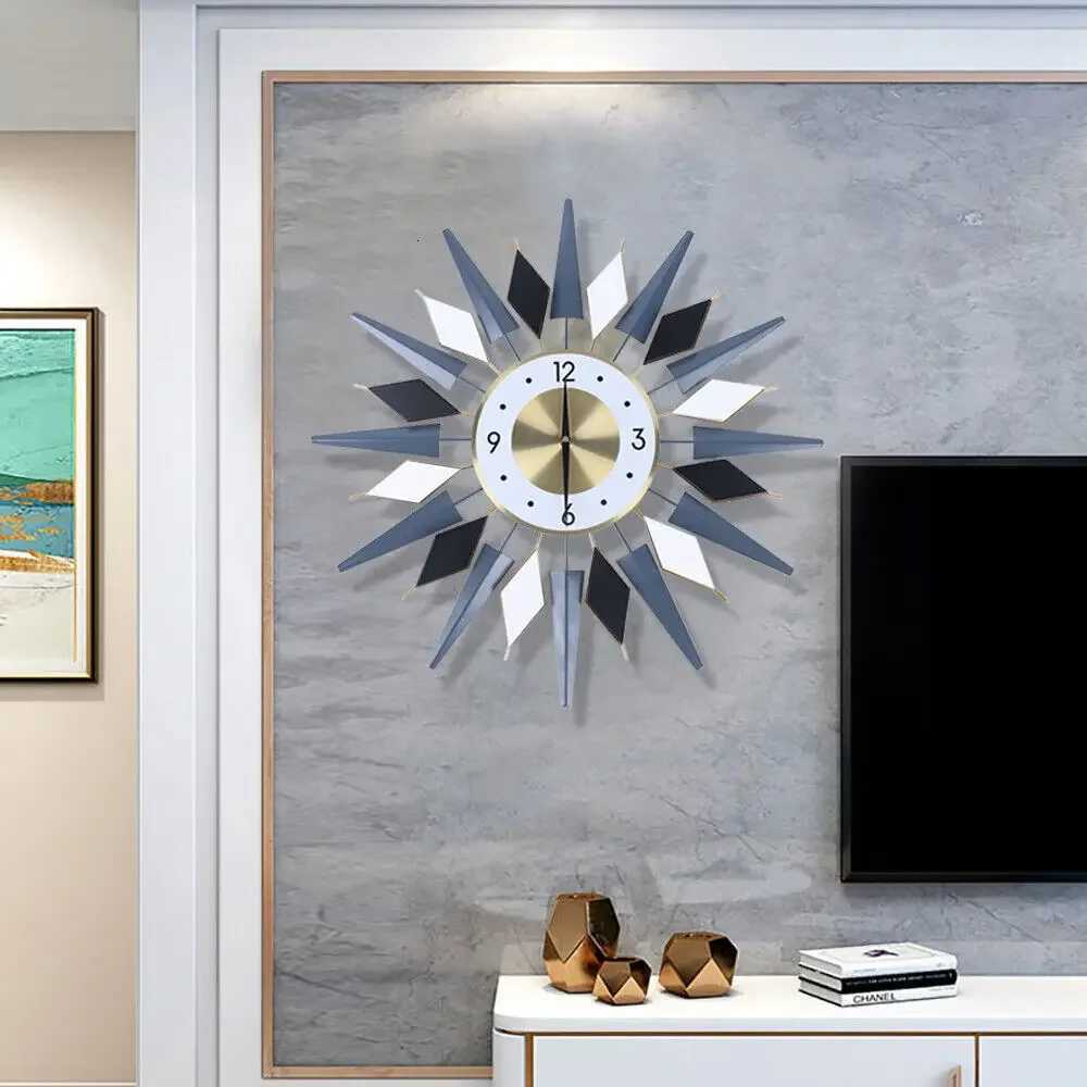 236 Inch Modern Large Decorative Wall Clock Silent Non TickingRetro Star VWall Clock DecorBattery Operated Sun Wall Clock C251015