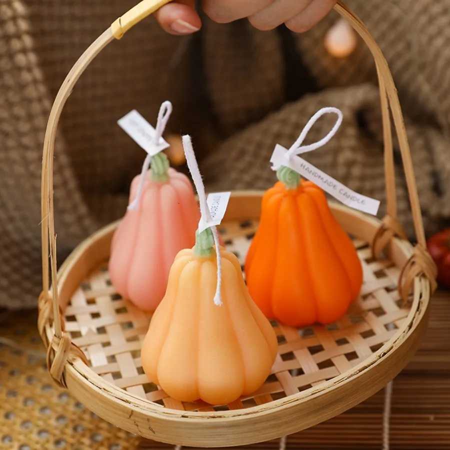 1Pc Pumpkin Shaped Scented Candle Handmade Wax Home Party Table DecorFor Halloween decorations and Halloween gifts C251015