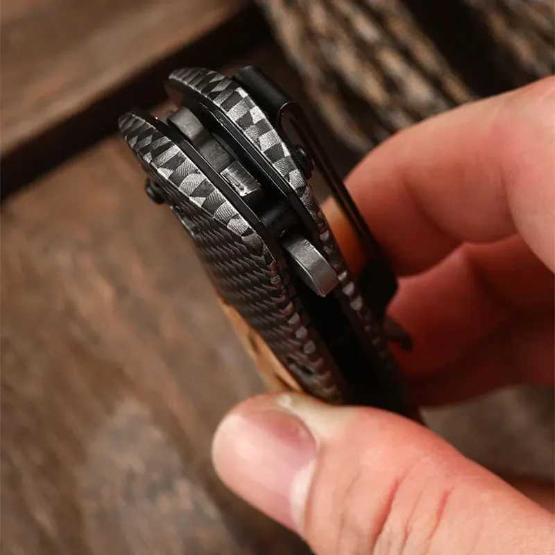 High Hardness Outdoor Folding Knife Wilderness Portable Tactical Straight Knife Carry Multifunctional Folding Knife Outdoor Tool H251015