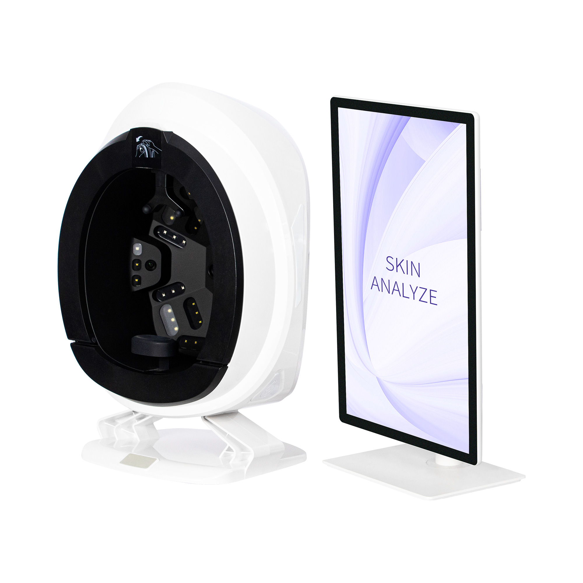 Smart 3D Facial Skin Analyzer Device With 48MP HD Camera 21.5 Inch Touch Screen AI Skin Diagnosis Machine For Professional Beauty Spa Use
