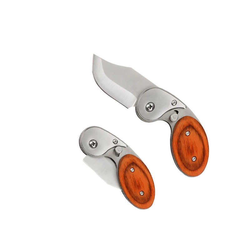 Colorful Wooden Handle Outdoor Folding Knife Mini Knife Multifunctional Folding Knife Camping Selfdefense Tactical Knife H251015