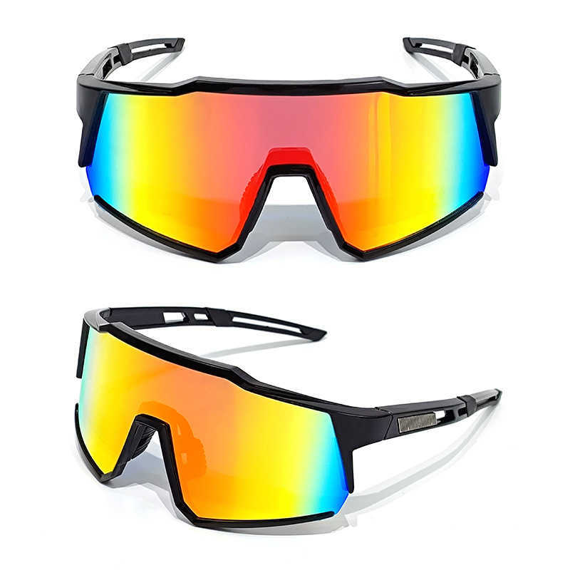 New Outdoor Cycling Conjoined Sunglasses Bicycle Windproof Large Frame Glasses Mens and Womens Sports Sunglasses H251015
