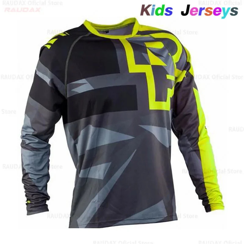 2025 Kids Quick Dry Motocross Jersey Downhil Mountain Bike DH Shirt MX Motorcycle Clothing Ropa For Boys MTB TShirts 251008