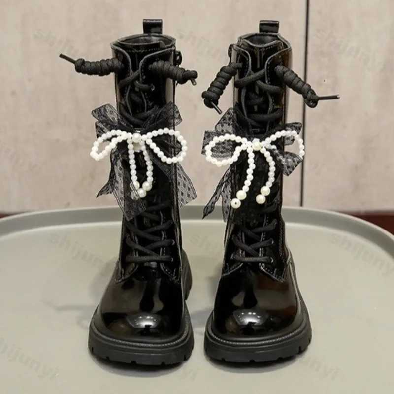 Autumn Children Knee Length Boots New 2025 British Girls Princess Boots Kids Zipper Comfortable Non Slip Bowknot Long BootsT251015