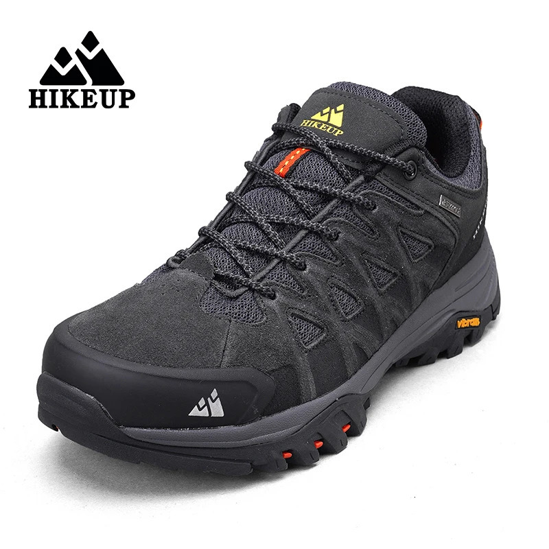 HIKEUP Arrival Mens Hiking Shoes Breathable Lace Up Trekking Male Cushioning Outdoor Climbing Tourism Sneakers for Men 251010