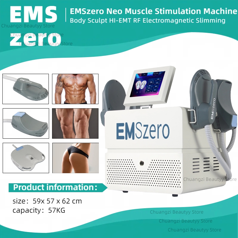 EMS Body Contouring Machine 200HZ HI-emt EMSZERO 6500W 15Tesla Tighten Skin Build Abs Tone Buttocks Non-Invasive Beauty Equipment For Salon