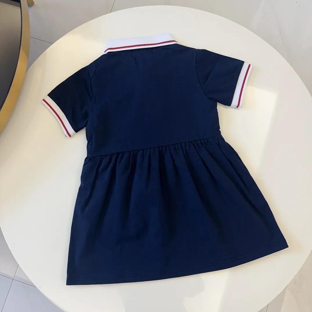 2025 new girl Dress girls Dresses baby Classic plaid skirt With Letters Casual flower 100% Cotton Student clothes