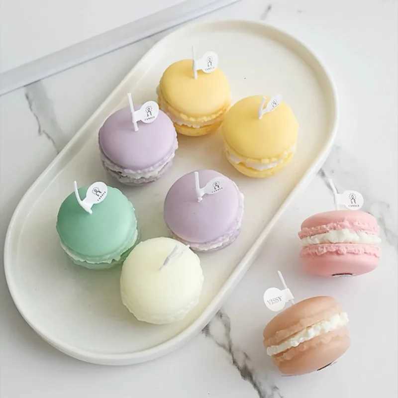Decorative Scented Candle Nicelooking Bright Color Macaron Shape Aromatherapy Candles Shooting Props C251015