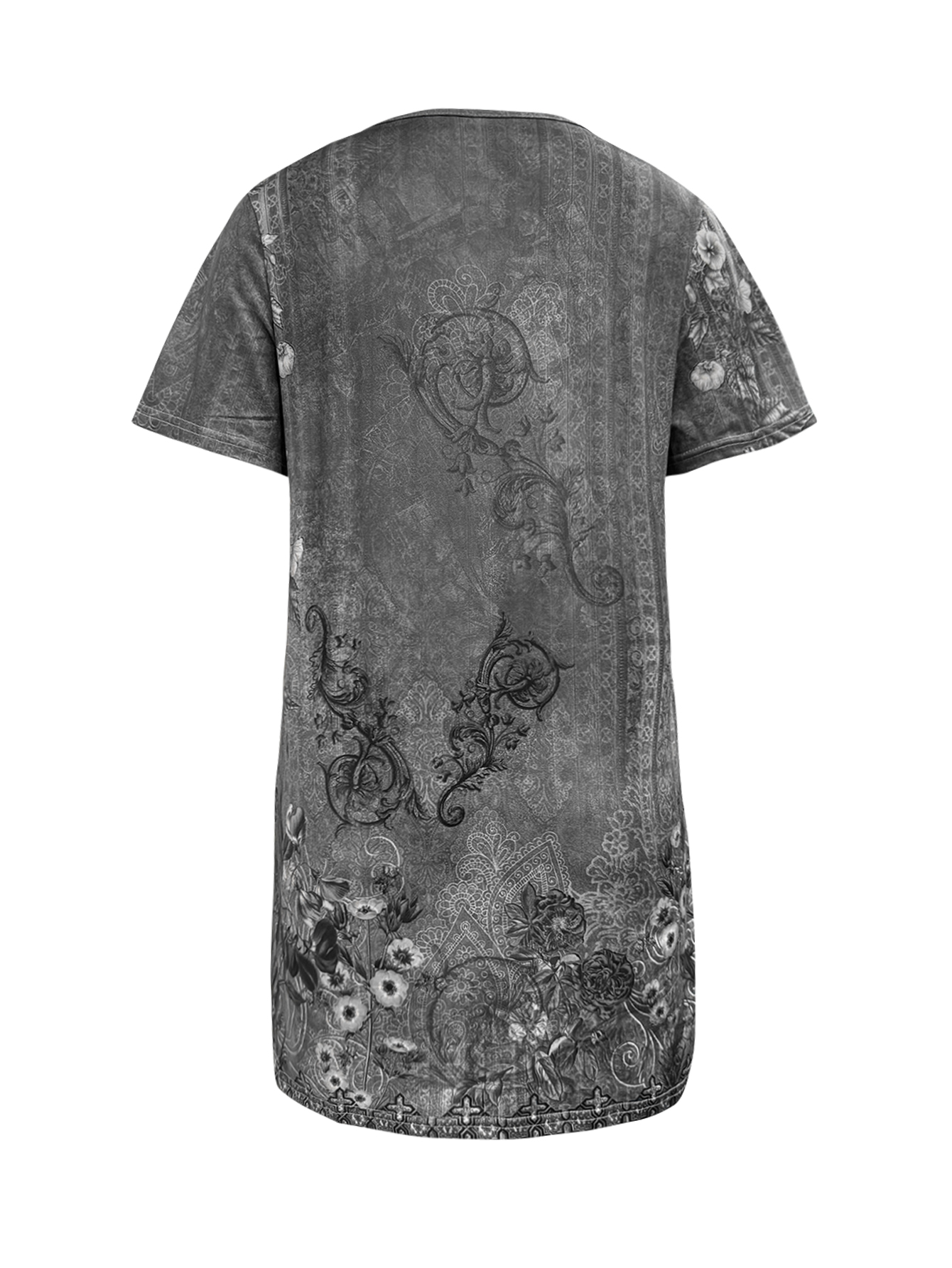 Sophisticated Motherhood Chic Purple Paisley Patterned Casual Coat Cozy Long Sleeves for Moms-CF50628